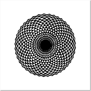 Black Circle Pattern - Painted by hand_Hand drawn Posters and Art